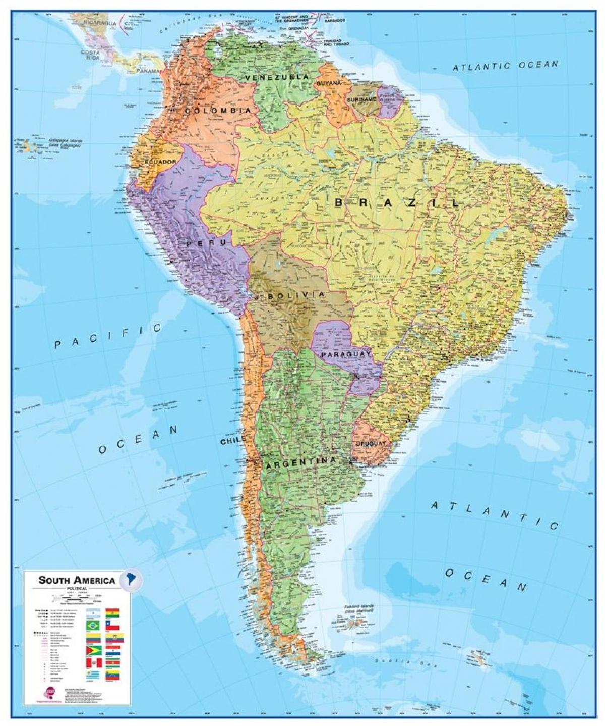 kartta Perun etelä-amerikka