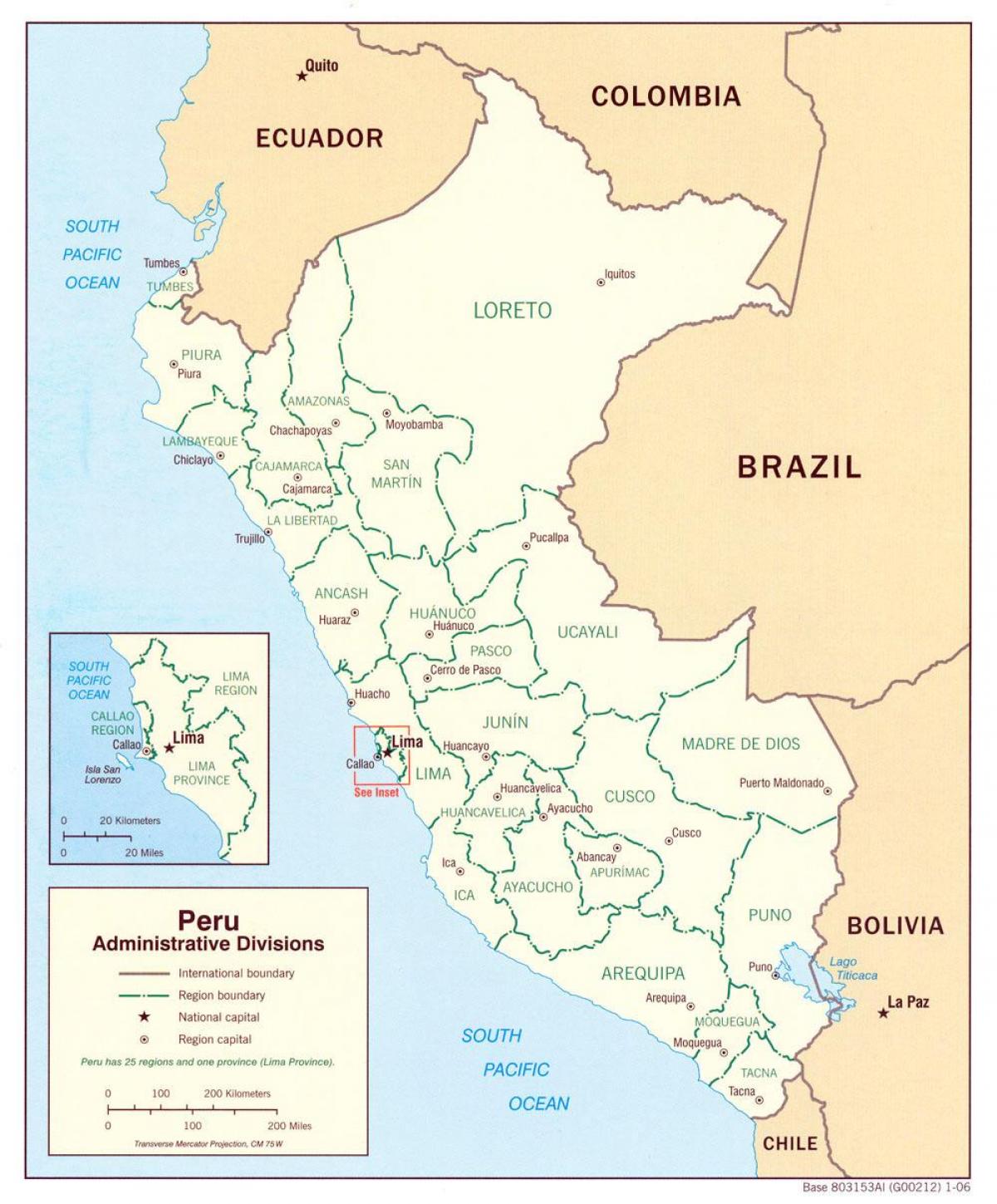 kartta osoittaa Peru