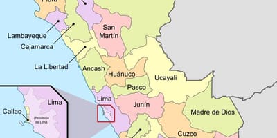 Kartta osastojen Peru