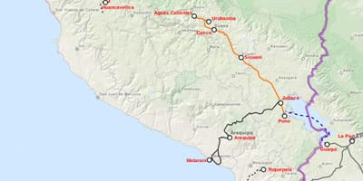 Peru juna kartta