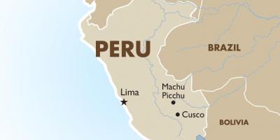 Kartta Perun ja naapurimaiden